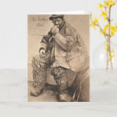 レザーマングリーティングカード カード (黄色い花)