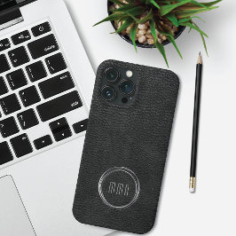 レザーミニマルルックシルバーリングや輪 iPhone 13 PRO MAXケース