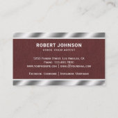 レザーメタフェイクリックマイクの声がアーティストに向かう 名刺 (裏面)