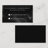 レザーメタルスタッズ RSVP 受付カード エンクロージャーカード (正面/裏面)