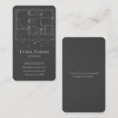 レザーモダンアーキテクト名刺 名刺 (正面/裏面)