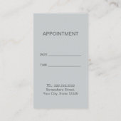 レザーモダンエレガントデンタルアポイントメント 予約カード (裏面)
