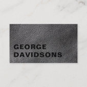 レザーモダンテクスチャーは黒いプロフェッショナル 名刺 (正面)