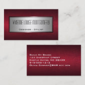 レザーモダンプロフェッショナルデザイナー名刺 名刺 (正面/裏面)