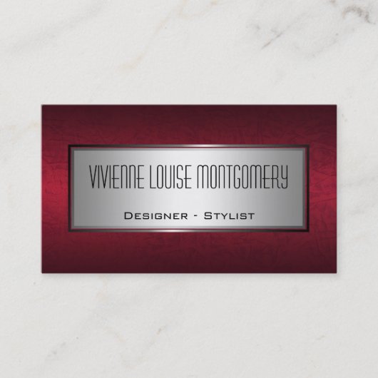 レザーモダンプロフェッショナルデザイナー名刺 名刺 (正面)