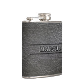 レザーモノグラムの フラスク (右)