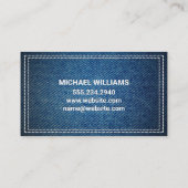 レザーモノグラム | ダブルステッチのデニム 名刺 (裏面)