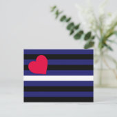 レザーラテックスおよびBDSMプライドフラグ ポストカード (スタンド正面)