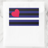 レザーラテックスおよびBDSMプライドフラグ 長方形シール (バッグ)