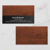 レザールックのテクスチャビジネス 名刺 (正面/裏面)