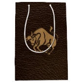 レザールックのトーラス ミディアムペーパーバッグ (正面)