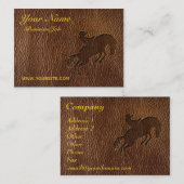 レザールックのロデオ 名刺 (正面/裏面)