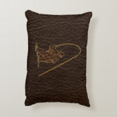 レザールックの漁師の暗闇 アクセントクッション (裏面(縦))