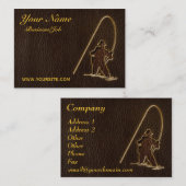 レザールックの漁師の暗闇 名刺 (正面/裏面)