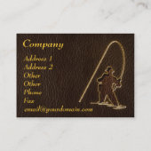 レザールックの漁師の暗闇 名刺 (裏面)