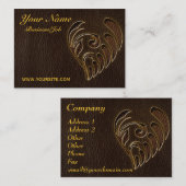 レザールックの花の暗闇 名刺 (正面/裏面)