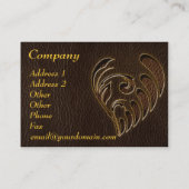 レザールックの花の暗闇 名刺 (裏面)