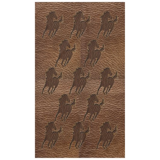 レザールックの馬 テーブルクロス (正面)