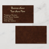 レザールックウェスタンスタイル8名刺 名刺 (正面/裏面)