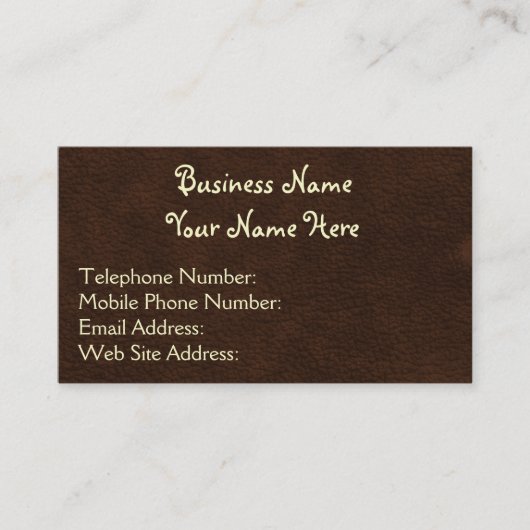 レザールックウェスタンスタイル8名刺 名刺 (正面)