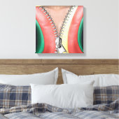 レザールックウォールデコ キャンバスプリント (インサイチュ (寝室))