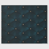 レザールックグリーン金ゴールド ラッピングペーパー (フラット)