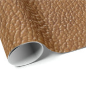 レザールックブラウン ラッピングペーパー (ロールコーナー)