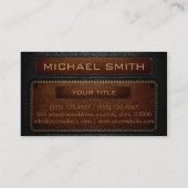 レザールックブラックとブラウン 名刺 (裏面)