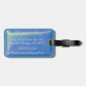 レザールックブルーバックパック ラゲッジタグ (裏面横)