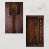 レザールックモノグラムブラウン 名刺 (正面/裏面)