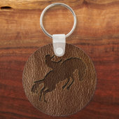 レザールックロデオ キーホルダー (正面)