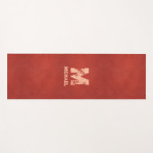 レザールック動揺して文字モノグラム名 ヨガマット (正面(横))