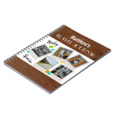 レザールック旅行ジャーナルと写真 ノートブック (左側)