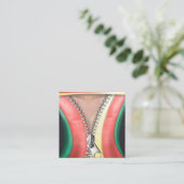 レザールック正方形の名刺 スクエア名刺 (スタンド正面)