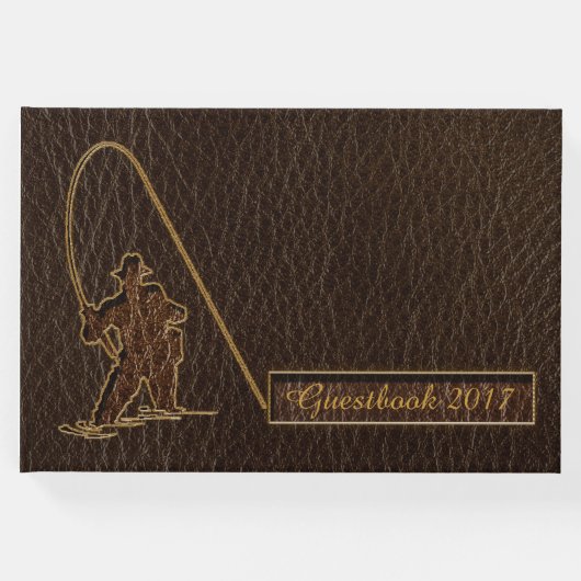 レザールック漁師ダーク ゲストブック (正面)