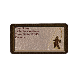 レザールック漁師ダーク ラベル