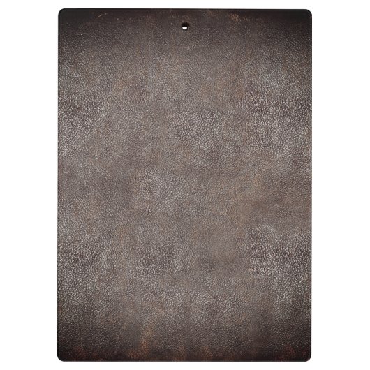 レザールック管理のモノグラムので素朴なブラウン クリップボード (裏面)