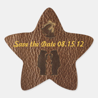 レザールック結婚ズ 星シール