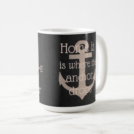 レザールッフェイククコンパスバラいかり コーヒーマグカップ (正面右)