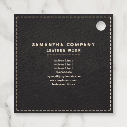 レザーワーカークラフトブラック フェイバータグ (裏面)