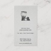 レザーヴィンテージウッド理容師モノグラム 名刺 (裏面)