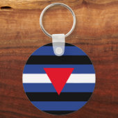 レザー同性愛者プライドフラグ キーホルダー (正面)