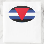 レザー同性愛者プライド 楕円形シール (バッグ)