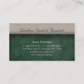 レザー名刺'nスエードグリーン 名刺 (裏面)