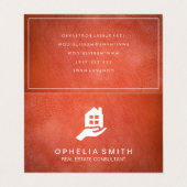 レザー実在エテート |不動産仲介業者エージェント 名刺 (外部フラット)