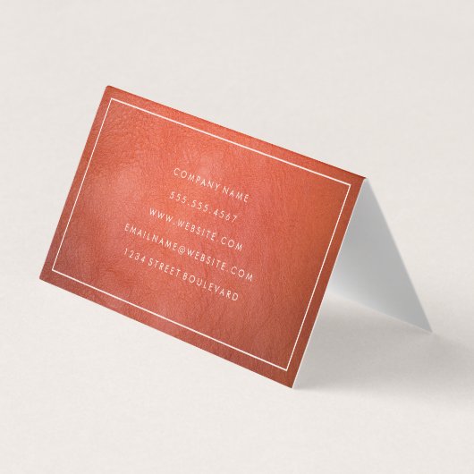 レザー実在エテート |不動産仲介業者エージェント 名刺 (裏面)