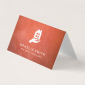 レザー実在エテート |不動産仲介業者エージェント 名刺 (正面)