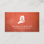 レザー実在エテート |不動産仲介業者エージェント 名刺 (正面)