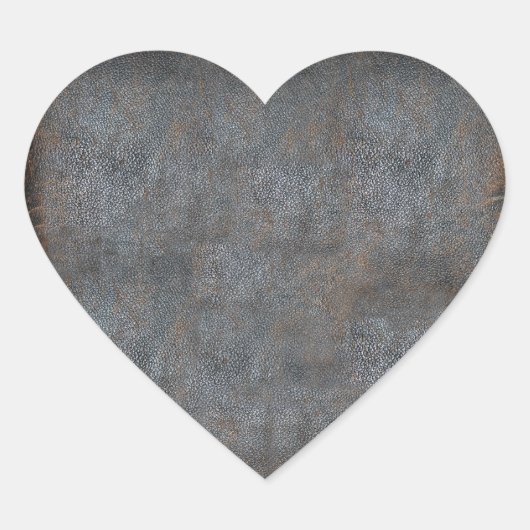 レザー擦り切れたアンティーク本 ハートシール (正面)