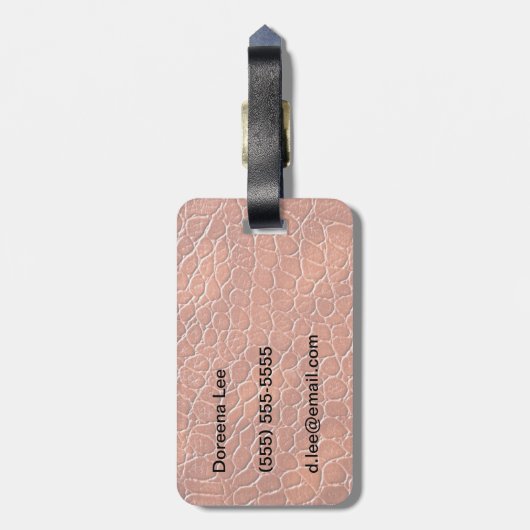 レザー模様 ラゲッジタグ (裏面縦)